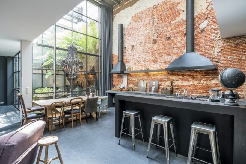 desain interior industrial dapur