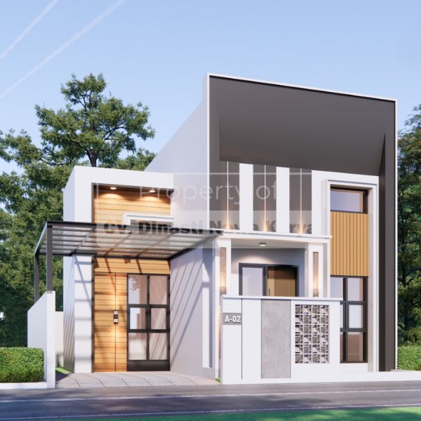 Desain Rumah 2 Lantai Mungil Cantik