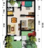 desain denah rumah minimalis 2 lantai 6x10 meter