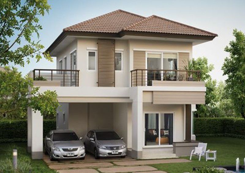 rumah 2 lantai dengan garasi luas