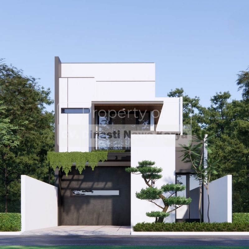 Desain Rumah Type 45 dengan Taman
