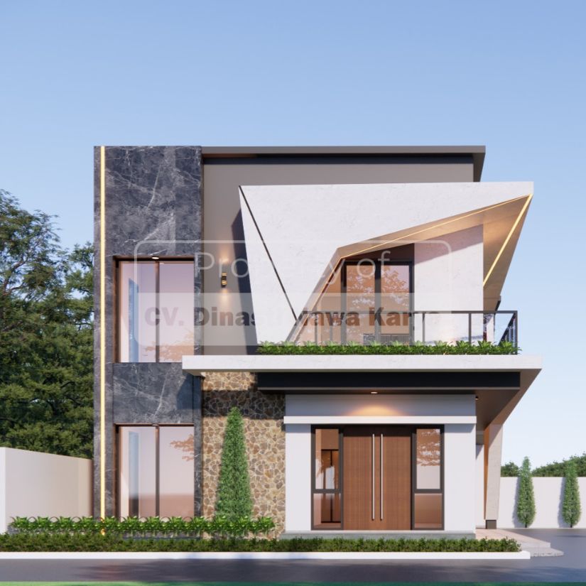 desain rumah kost 2 lantai gaya modern