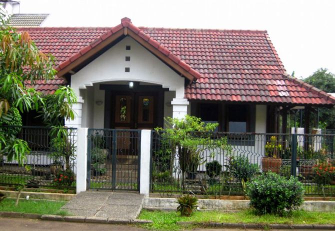 Desain Rumah Type 45 dengan 2 Kamar Tidur di kampung