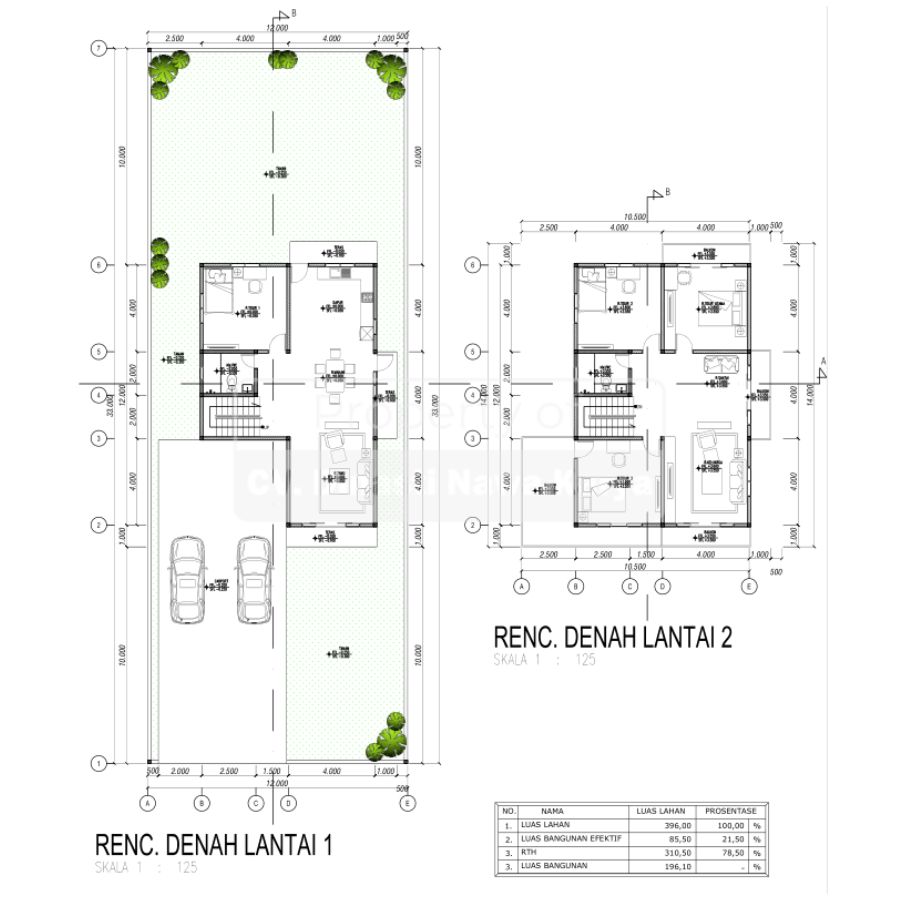 rencana denah 2 lantai DN 130622