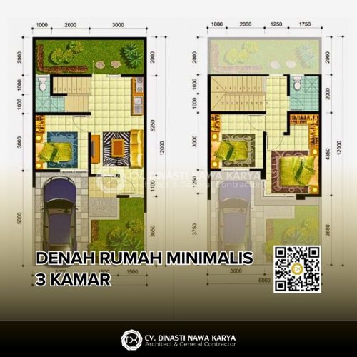 denah rumah minimalis 3 kamar