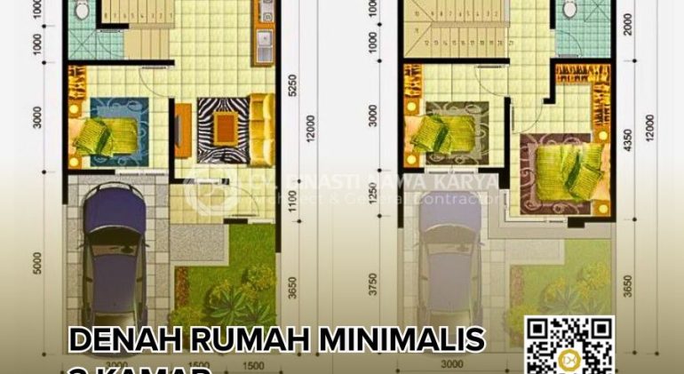 denah rumah minimalis 3 kamar