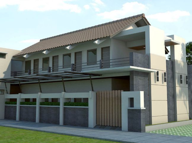 Desain Kost Minimalis 2 Lantai