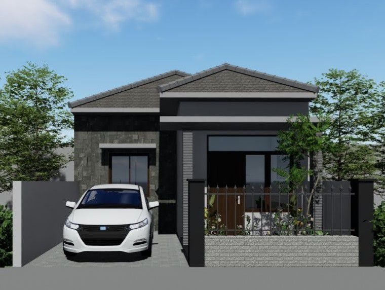 Desain rumah type 45 2 kamar tidur