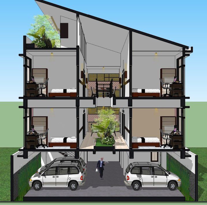 Kost Tingkat 3 Lantai