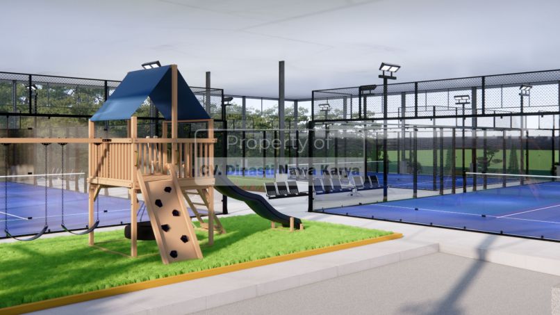 Desain lapangan padel indoor