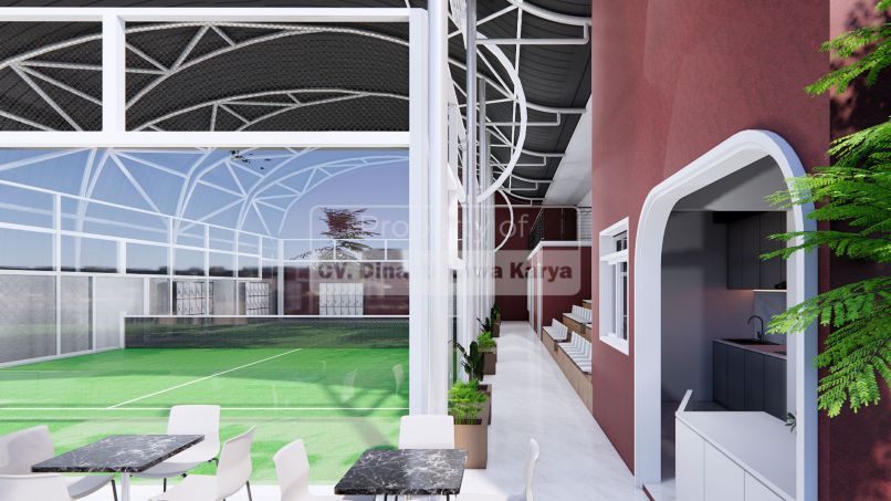 Desain lapangan padel standar internasional