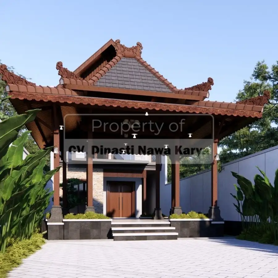 Desain rumah bali minimalis lantai 1