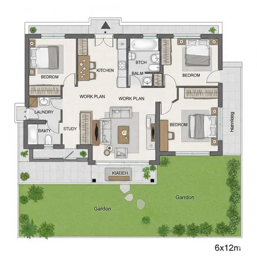 Desain Rumah Minimalis 6x12