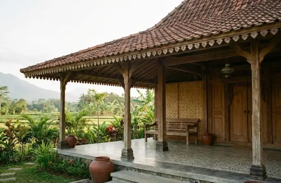 Rumah 6×9 Gaya Jawa Tradisional dengan Teras