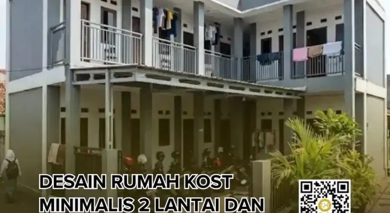 desain rumah kost minimalis 2 lantai dan biaya