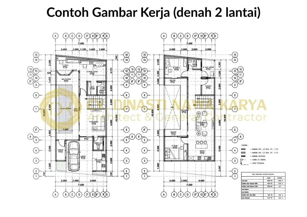 contoh gambar kerja (denah) dinasti nawa karya