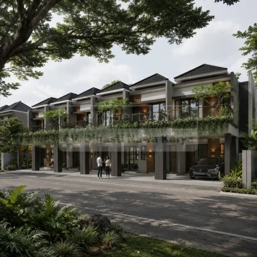 jasa desain rumah perumahan 2 lantai