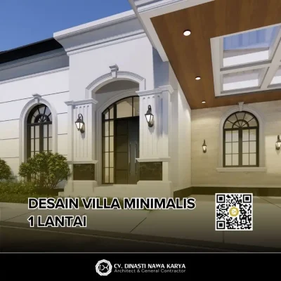 desain villa minimalis 1 lantai