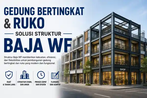 konstruksi baja wf Gedung Bertingkat & Ruko