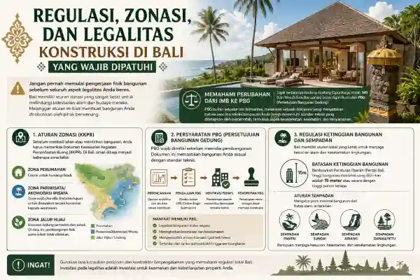 Regulasi, Zonasi, dan Legalitas Konstruksi di Bali yang Wajib Dipatuhi