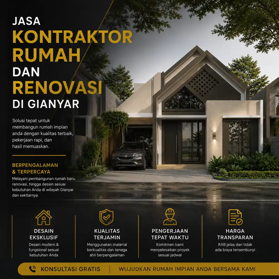 Jasa Kontraktor Rumah dan Renovasi di Gianyar