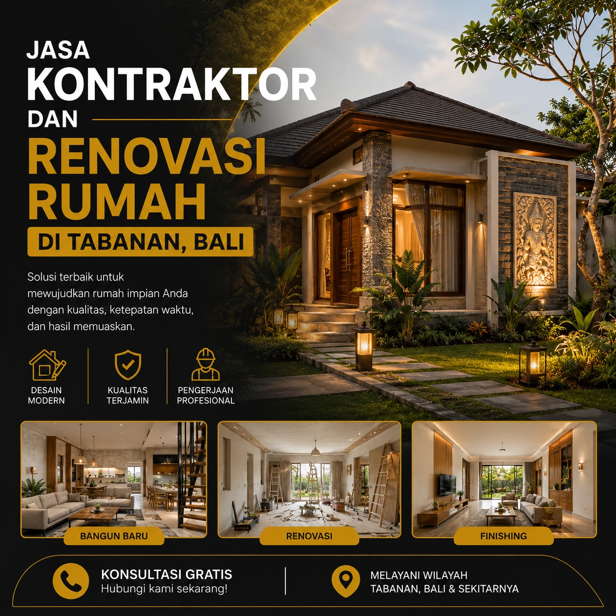 Jasa Kontraktor dan Renovasi Rumah di Tabanan, Bali