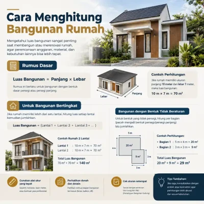 cara menghitung bangunan rumah