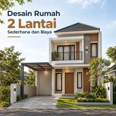 desain rumah 2 lantai sederhana dan biaya