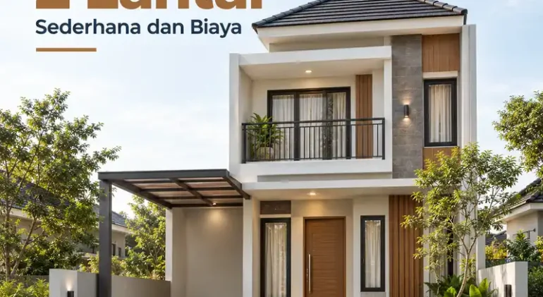 desain rumah 2 lantai sederhana dan biaya